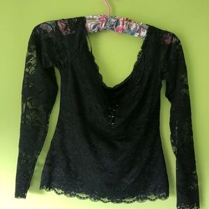 Guess Cori Off the Shoulder Lace Top